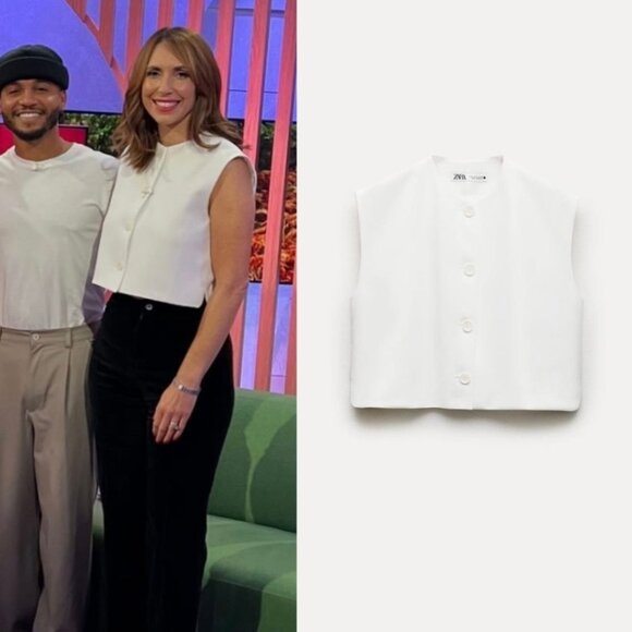 Zara Tops - Zara Buttoned Waistcoat Top